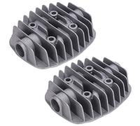 Testata del cilindro del compressore d'aria 2Pcs, testata del cilindro del compressore d'aria del doppio cilindro 2.5P / 3P / 5P / 6P, testata del cilindro pneumatico in alluminio pressofuso G1 / 2in