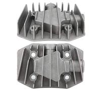 Testata del Cilindro del Compressore D'aria, Raccordi in Alluminio 2 Pezzi per Copertura di Raffreddamento 48 Mm X 72 Mm Azionamento Pneumatico Filettatura G1/2 Pollici