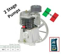 TESTATA GRUPPO POMPANTE COMPRESSORE 2 CILINDRI NB7 920 L/MIN SPERONI ITALY
