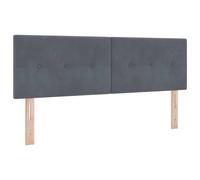 Testata LED vidaXL con bottoni trapuntati grigio scuro 80 cm in vellutoTestiera letto