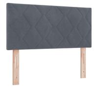 Testata LED vidaXL Design a Blocchi di Diamante Grigio Scuro, 100 cm in VellutoTestiera letto