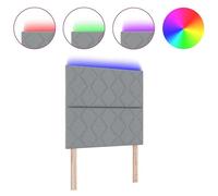 Testata LED vidaXL Design a Blocchi Diamante Grigio Chiaro 100 cm TessutoTestiera letto