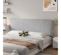 Testata Letto Cuscini, Copri Testata Letto Universale, Coprire Antipolvere in Tessuto di Lino,Coprire Antipolvere in Lavabile Copri Cover Addensare AntiGraffio Cuscino,Grigio chiaro,120*60*10cm(B)