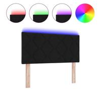 Testata Letto LED vidaXL con Design a Diamante Nera 90 cm TessutoTestiera letto