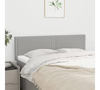 Testate 2 pezzi grigio chiaro 72 x 5 x 78/88 cm - Elegante testiera in tessuto, con imbottitura, dona alla vostra camera da letto un look lussuoso ed elegante