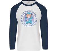 Testato Positive per Stanco Orsacchiotto Addormentato Uomo L/S Baseball T-Shirt