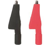 TESTBOY KROKOKLEMMENSATZ SCHWARZ / ROT KIT MORSETTI A COCCODRILLO NERO ROSSO 1