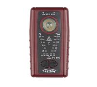 Testboy TV 800 Tester di continuità 200 mA conforme a EN 61557-4 (test di continuità incl. test tensione AC/DC, LED integrato ad elevate prestazioni, tester di tensione senza contatto), rosso