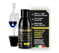 TESTCHEM Tester Guarnizione Testata CO2 100ml - Kit Test Perdite Gas di Scarico Raffreddamento Auto - Ideale Prima di Steel Seal - Universale per Auto, Camion e Motori Raffreddati a Liquido