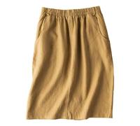 Teste dei bambini Elegante gonna a vita alta per l'uso quotidiano, perfetta per la primavera estate, ideale con maniche corte, opzioni di facile manutenzione elastiche, cachi, M