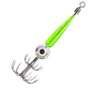 Teste di calamari Fishing Acqua salata- 9,5 cm a LED Underwater Light Squid Gancio di calamari, esche per maniche per maniche per seppie per la taglio