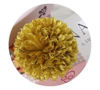 Teste di fiori crisantemo artificiale 50 pezzi seta da 2,7 pollici for la composizione floreale nozze decorazione del giardino casa(Gold)