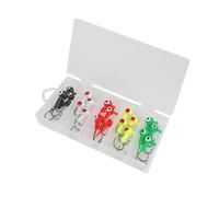 Teste di Jig da | Amo Esco Multiuso per Pesci - 20 Pezzi Robusti Multiuso con Occhio Realistico per Trotta, Perche, Pesce Gatto in Fiume, Lago, Acqua e Salata