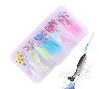 Teste jig da pesca,Teste jig per acqua salata Esche da pesca per spigola | Maschere da pesca con testa di piombo Robuste esche da pesca in metallo per spigola passera coda giall
