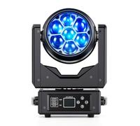 Teste Mobili 280W Luci Palco Discoteca con DMX512,Proiettore LED RGBW Fuoco Elettronico,Effetti Wash Beam Vortex Caleidoscopio,LED Moving Head per Natale DJ Bar Discoteca Feste Matrimoni