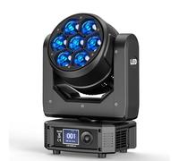 Teste Mobili 7X40W Luci RGBW Beam Funzione Zoom Effetto Luci Discoteca DMX 23CH/35CH/51CH per Natale Feste Concerti Club