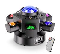 Teste Mobili LED 150W RGBW Discoteca Luci con telecomando 6 bracci lampada Palco Luce di Scena DMX512 Stroboscopica per Natale Feste Bar Club Matrimoni Chiesa Live Band
