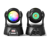 Teste Mobili,Moving Head Beam Luce da palcoscenico,RGBW Luci Discoteca Effetto d-mx512, con Modalità di Controllo del Suono e Automatica,Luci Palco per Bar Christmas Halloween