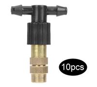 Teste per irrigatori a spruzzo in ottone 10 ugelli nebulizzatori regolabili per giardinaggio in serra Ugelli per irrigazione in rame durevoli Spruzzatori a nebbia fine durevoli