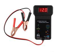Tester 12V 100-2000CCA con display LED per diagnosi auto 12V | Test 12 V per batteria e alternatore, display di stato a LED, collegamento inverso, corpo in ABS con clip in ottone