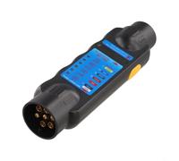 Tester 7 Poli in Rame e PVC per Caravan e RV | Voltaggio 12V-24V, contatti in ottone, custodia robusta in PVC nero