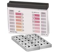 Tester acqua Rapid Metodo di ossigeno attivo pH, con 100 compresse di misurazione, 50 x fenolo rosso e 50 x DPD4, visualizzazione di 12 diversi valori di misurazione
