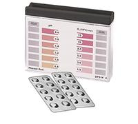 Tester acqua Rapid Metodo di ossigeno attivo PH con 20 compresse di misurazione, 10 x fenolo rosso e 10 x DPD4, visualizzazione di 12 diversi valori di misurazione