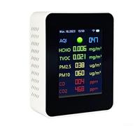 Tester avanzato di qualità dell'aria interna con WiFi Tuya, sensore 9 in 1 monitora temperatura, umidità, anidride carbonica, adatto per chi soffre di allergie (bianco)