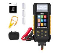 Tester batteria auto 12V 24V 0-10A 0-80V tester batteria auto 30-2000 CCA con stampante, supporta batteria al litio, ricarica e prova di perdite per auto, camion, moto, ATV, SUV, barca, yach