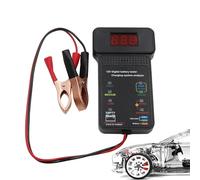 Tester Batteria Auto | Digitale con Display LED | Controllo dello stato della batteria | per Camionette, Barche, Roulotte, Automobili, ATV e Moto