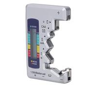 Tester batteria digitale Schermo LCD Controllo batteria a bottone 1,5 V 9 V Misurazione adatta a varie batterie Materiale ABS (Silver)