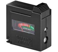 Goobay 54020 Tester affidabile per batterie / indicatore di capacità per batterie / per AAA, AA, C, D, 9 V, N e pile a bottone / funzione senza fonte di alimentazione / pile standard / nero