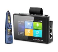 Tester CCTV for telecamera IP da polso portatile 4 pollici 4K H.265 CVBS CVI TVI AHD for analogica con POE/IP,Alta risoluzione(With wire tracker)