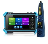 Tester CCTV, IPC-5200C Plus 5 pollici IPS Touch Screen IP CVBS Tester per telecamera analogica Monitor video 4K H.265 con ingresso HDMI/POE/WiFi/Tracciatore cavi/TVI CVI AHD/Firmware aggiornato