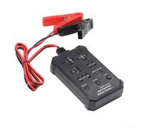 Tester Circuiti Auto 12V/24V con Luci LED(Black) | Supporto sistemi 12V e 24V, luci indicatori visive, design compatto, uso per semplice, riparazione rapida