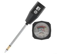 Tester compatto per il pH del suolo per giardinaggio interno ed esterno, misura i livelli di umidità, sensore professionale per una crescita ottimale delle colture (15 cm)