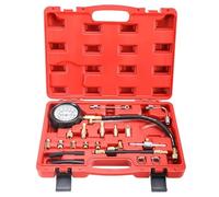 Tester Compressione Motore,Manometro Diagnostico Compressione 0-9,7 Bar | Tester Pressione Iniettori Olio,Per, Auto, Camion, Moto, Garage Domestico, Officina, Meccanici E Tecnici