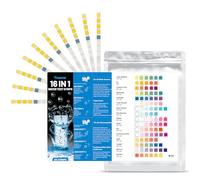 Tester d'acqua potabile 16 in 1, 50 pezzi, analisi della durezza dell'acqua, rilevano la presenza di cloro, ferro, rame, nitrato e molto altro ancora