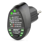 Tester de Prese Elettriche, Tester per Circuiti Elettrici con Test RCD, Intelligente Spina Rilevatore per Polarità del Circuito di Prova del Cavo di Messa a Terra Neutro con Indicatore