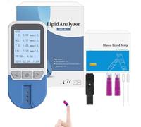 Tester Del Colesterolo 4 In 1 Impostato,Test Lipidico Del Sangue Completamente Automatico Per L'analisi Di Colesterolo Totale, Trigliceridi, Lipoproteine Alte E Basse Con 25 Strisce