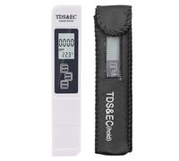 Tester del pH dell'acqua, Digital Water Quality Tester EC Range 0-9990 Multifunctional Purity Temperature TEMP PPPM acquari ecc.(White with backlight)