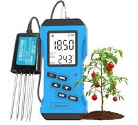 Tester del suolo 7 in 1, misura pH, umidità, conduttività nutrienti, fosforo, potassio (N P K), metro EC, test fertilità suolo, alta precisione digitale sensibile.