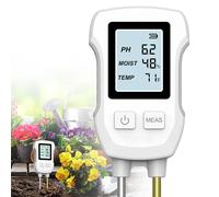 Tester del terreno 3in1 Misuratore LCD digitale PH/Umidità/Temp Sensore metallico resistente al calore Monitor di umidità per piante da fiore Giardinaggio