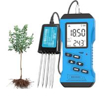 Tester del terreno 4 in 1, pH, temperatura, umidità, EC, digitale ad alta precisione, test di fertilità del terreno