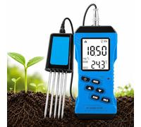 Tester del Terreno Digitale 7-in-1, pH-metro Portatile per Terreno | Con Display LCD Retroilluminato, con Sonde Metalliche; Basso Consumo Energetico, per Giardinieri Hobbisti