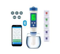 Tester del terreno, Misuratore di pH Bluetooth 7 in 1/5 in 1 Smart PH EC TDS ORP SALE SG TEMP Test di qualità 'acqua Acquari Test di salinità(5 in 1 PH Meter)