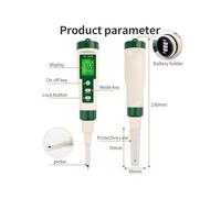 Tester del terreno, Misuratore digitale di pH for alimenti, sensore ad alta precisione 0,01, tester di acidità e temperatura, penna di rilevamento 0-14 pH for alimenti, frutta, formaggio, carne e cons