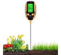 Tester del Terreno Ph con Igrometro e Termometro per Piante | Kit con Etichette per Piante, Plastico e Lega di Alluminio, Misurazione Semplice per Principianti Colore Casuale