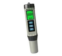 Tester della qualità dell'acqua 8 in 1 pH TDS EC per acqua potabile e | ABS e lega di titanio, retroilluminazione, conservazione dei dati, funzione di calibrazione, per piscina, acquacoltura