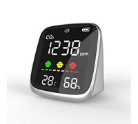 Tester della qualità dell'aria, 2pc portatile. CO2. Monitor di qualità d-ell'aria del rivelatore CO2. Set manuale del misuratore CO2. La soglia di allarme e il suono possono essere disattivati CO2. Ri